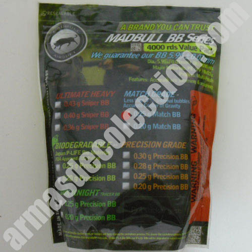 BOLAS  MAD BULL 0,25 4000 PCS