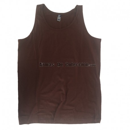 Camiseta Tirantes Lisa Marron