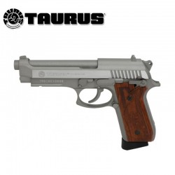 Pistola Taurus PT92 Plata/Madera