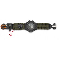 Paracord Barbaric Digital Watch + accessories Color Green