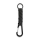 Carabiner with black paracord and ring