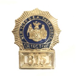 Placa Cartera Metálica DEA de Nueva York