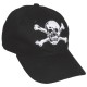 Max Black Embroidered Bone Skull Cap