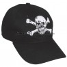 Max Black Embroidered Bone Skull Cap