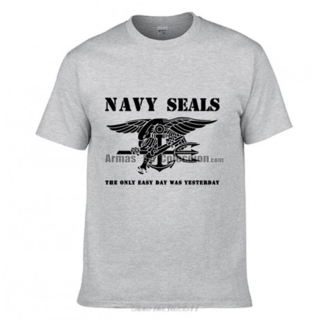 Camiseta Navy Seals (Gris-Negro)