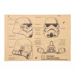 Star Wars: Lámina infograma del casco de lo Stormtroopers del Imperio