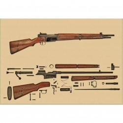 Lámina "Anatomía fusil MAS-36 francés"
