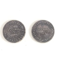 Réplica moneda 2 pesetas de la revolución cantonal de Cartagena.