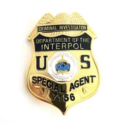 Placa US Investigador criminal INTERPOL