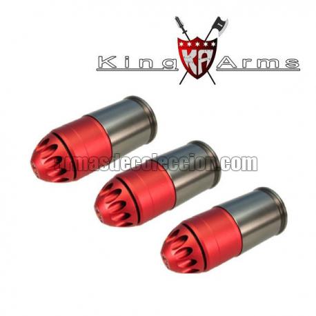 pack 3 granadas King Arms de 120 BBs para lança-granadas