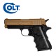 Colt 1911 Defender Gaz (Tan Slide, Black Lower)