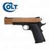 Colt 1911 Defender Ported Tan-Black - Blow Back - 6MM - Gas- Full Metal