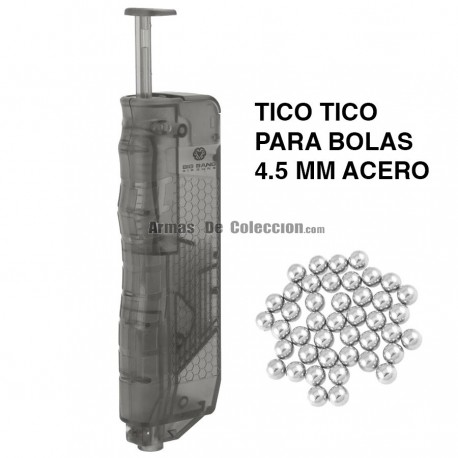 Tico-tico para 4.5mm bolas de acero. Cargador rápido 200 bbs