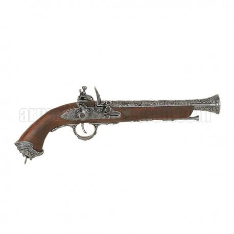 Flintlock pistol, Italy 18th. C. Silver