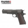 Swiss Arms 92 Pistola 4.5MM CO2 Full Metal BlowBack Prata / Madeira