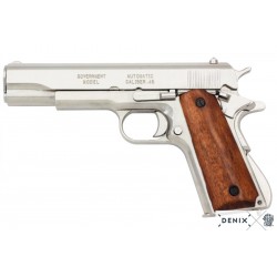 Colt M1911A1 .45 Automática Cromada - Desmontável, Denix 6312