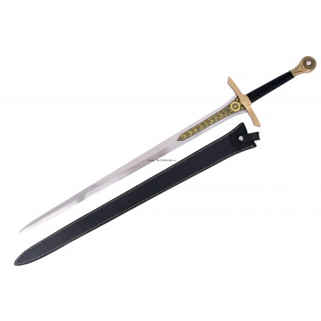 LOTR Los Anillos de Poder Espada de Elendil Réplica - Dorado y Negro - 105,5 cm - Ref. S6031"