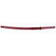 Katana S6040 de Damasco Rojo: 104 cm de Elegancia y Tradición con Detalles Florales