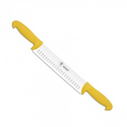 Cuchillo quesero doble mango – corta quesos - en acero inox 3Cr13Mov - Doble mango-Polipropileno/Amarillo - 50.80 cm