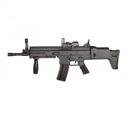 Rifle Scar negro muelle de Airsoft 8902A- BK - 6mm -370 FPS