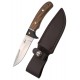 Cuchillo de Caza Third 12051ZW Hoja Acero 440 10,6 cm, Mango Madera Zebrano y Negra, con Funda de Piel