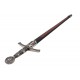 Espada medieval Francia S.XIV Denix 6201, 109 cm y 2.030 g, réplica decorativa con funda extraíble