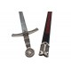 Espada medieval Francia S.XIV Denix 6201, 109 cm y 2.030 g, réplica decorativa con funda extraíble