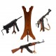 SUPORTE DE MADEIRA PARA ESPADAS e RIFLES 117 X 25 CM