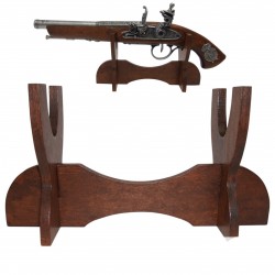 Soporte de madera Denix ref. 801 para pistolas decorativas | Expositor de sobremesa 21,8 cm ideal para réplicas históricas