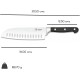 Cuchillo Jamonero – Hoja de Acero Inoxidable 3Cr13Mov – mango Polipropileno/Amarillo - Tamaño Total 43.70 cm