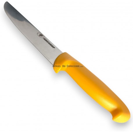Cuchillo Jamonero – Hoja de Acero Inoxidable 3Cr13Mov – mango Polipropileno/Amarillo - Tamaño Total 43.70 cm