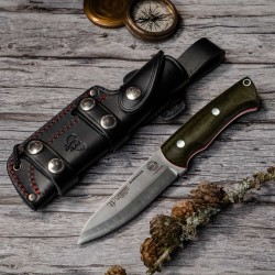 Cuchillo de supervivencia Albainox de 31.70 cm con hoja de acero 3Cr13Mov de 19.00 cm