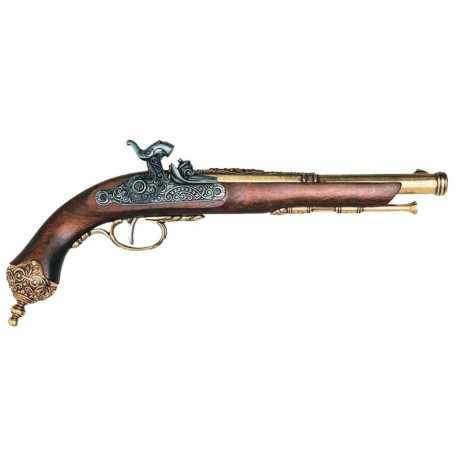 Percussion pistol, Brescia (Italia) 1825. Gold