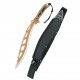Machete cortacañas YAKUZA Third H0300T hoja acero inox 39,5 cm marrón satinado con mango engomado y funda nylon