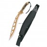 Machete cortacañas YAKUZA Third H0300T hoja acero inox 39,5 cm marrón satinado con mango engomado y funda nylon