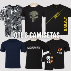 LOTES 6 CAMISETAS TALLA S
