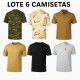 LOTES 6 CAMISETAS TALLA L