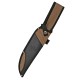 Cuchillo táctico Third H1002 de acero 420 con hoja de 16 cm, mango PTR negro y funda rígida PTR incluida