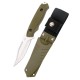 Cuchillo táctico Third H0061 con hoja de acero 420 de 9.3 cm, mango de ABS verde, funda ABS verde.
