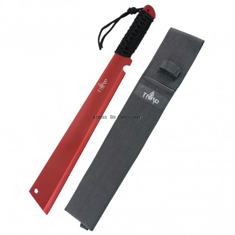 Cuchillo de supervivencia Third 086N con hoja de acero de 17 cm, mango de aluminio en negro,kit de supervivencia y funda