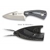 Cuchillo colgante K25 Botero enterizo de 13,5 cm con hoja satinada CNC de acero 7Cr17Mov y mango G10 con funda piel