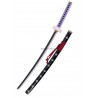 Katana Trafalgar Law One Piece Cosplay Hoja Bambú Negra 104 cm Réplica No Oficial Tsuba Terciopelo Mango Morado