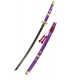 Katana Enma Zoro One Piece Cosplay Hoja Bambú Negra 104 cm Réplica No Oficial Lila Detalles Dorados Saya Decorada