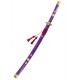 Katana Enma Zoro One Piece Cosplay Hoja Bambú Negra 104 cm Réplica No Oficial Lila Detalles Dorados Saya Decorada