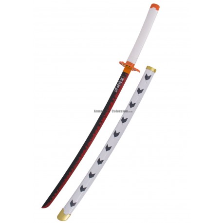 Katana Shusui Zoro One Piece Cosplay Hoja Bambú Negra 104 cm Réplica No Oficial Dentado Rojo Saya Negra Mango Encordado