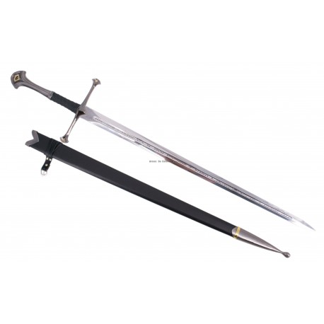 Espada Andúril Aragorn El Señor de los Anillos Réplica No Oficial 134 cm Acero Runas Funda Polipiel y Soporte