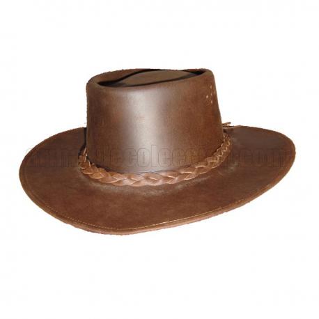 Western leather hat