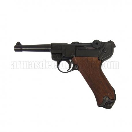 Denix Replica Parabellum Luger P08 Pistol Germany 1898 with Wooden Grips - Ref. M-1143