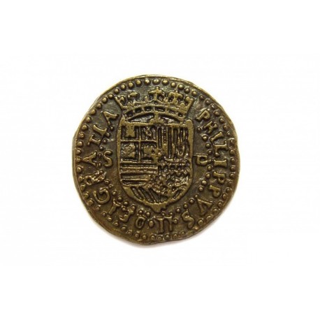 Moeda dobrão sevilhano Felipe II entre 1556-1598