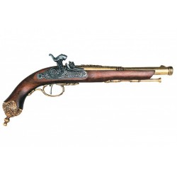 Pistola de percusión, Brescia (Italia) 1825. Oro vieja - Denix